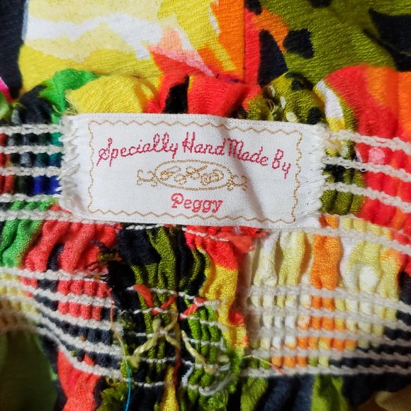 Vintage 60's/70's Vibrant Multicolored Floral Print A-line Maxi Skirt Large - Picture 8 of 8